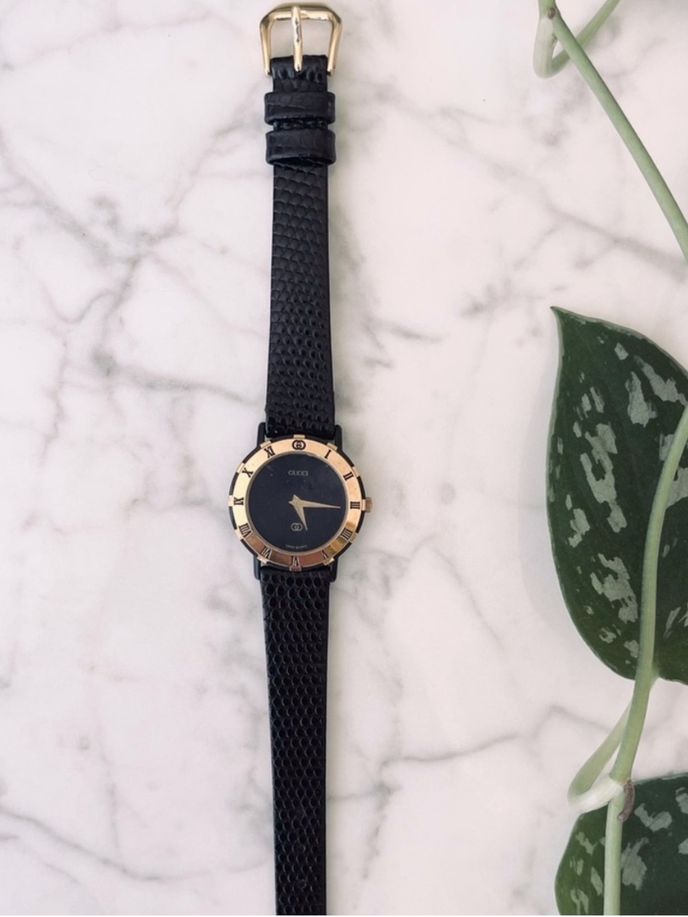 Gucci Dainty Mobwife Watch Black & Gold